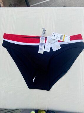 Tommy Bahama Island Cays Colorblock Hipster Bikini Bottoms In Black XL